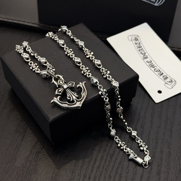 Chrome Hearts Silver Cross Pendant Necklace - Picture 3 of 4